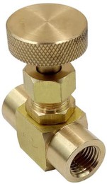 真鍮製ガスメスニードルバルブ